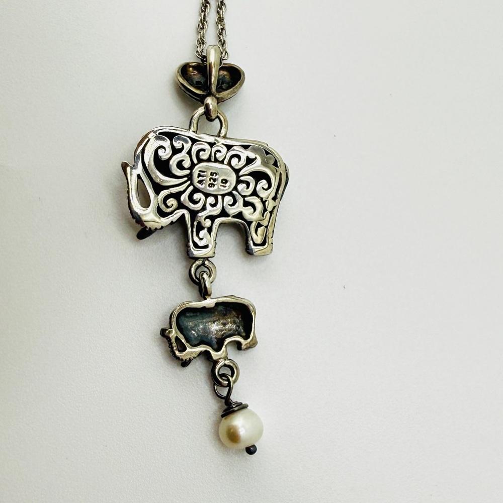 Annika Witt Bali Sterling Silver Good Luck Elephant Necklace - Picture 8 of 13